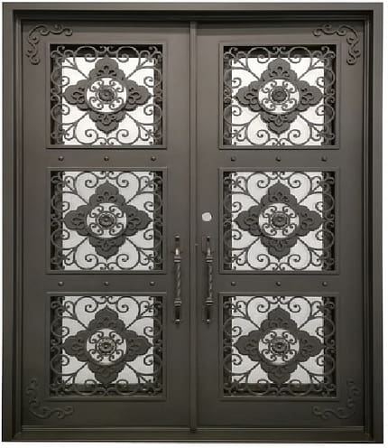 Wrought Iron Door - Handmade - Ornamental - Cast Iron - Metal - Custom made - Main Enterance