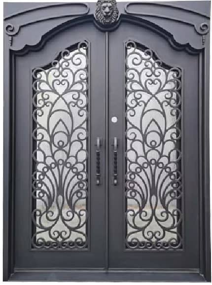 Wrought Iron Door - Handmade - Ornamental - Cast Iron - Metal - Custom made - Main Enterance