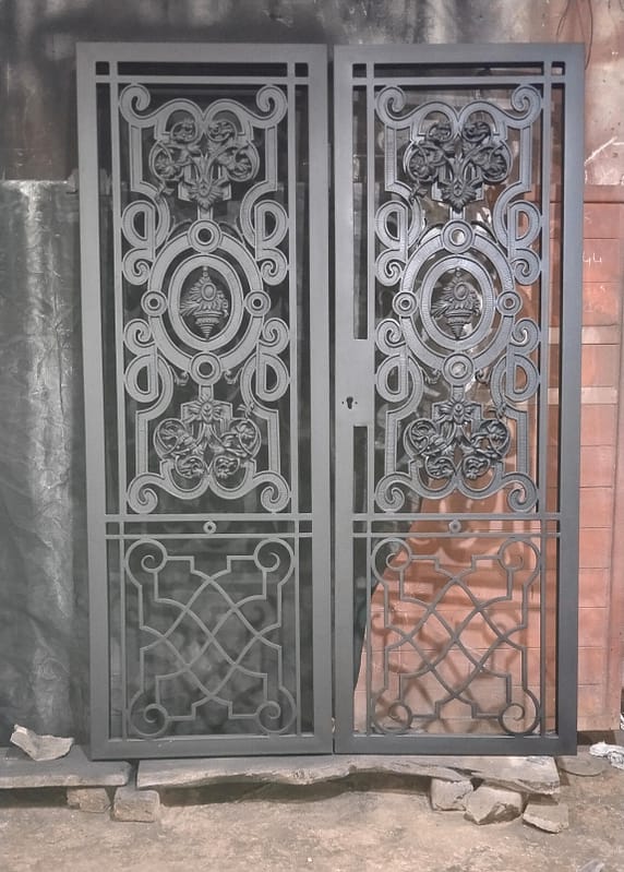 Wrought Iron Door - Handmade - Ornamental - Cast Iron - Metal - Custom made - Main Enterance