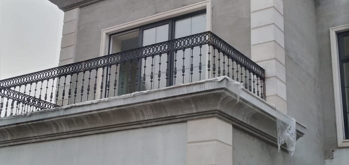 Wrought Iron Railing - Blustrade - Hand forged - Ornamental - Cast Iron - handmade - Metal - Custom made - Staircase - Balcony - Terrace - Fence