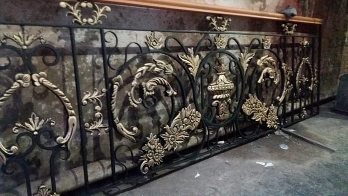 Wrought Iron Railing - Blustrade - Hand forged - Ornamental - Cast Iron - handmade - Metal - Custom made - Staircase - Balcony - Terrace - Fence