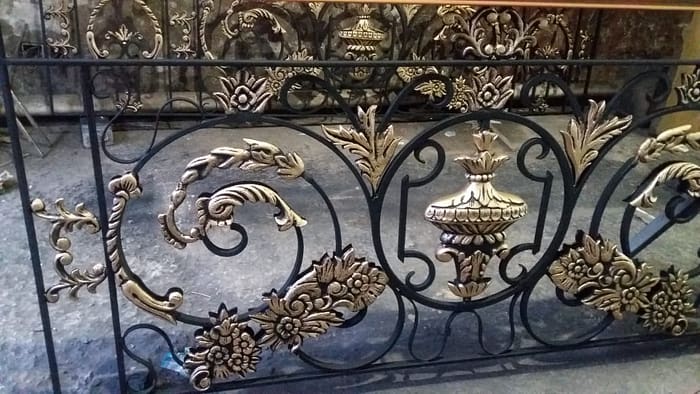 Wrought Iron Railing - Blustrade - Hand forged - Ornamental - Cast Iron - handmade - Metal - Custom made - Staircase - Balcony - Terrace - Fence