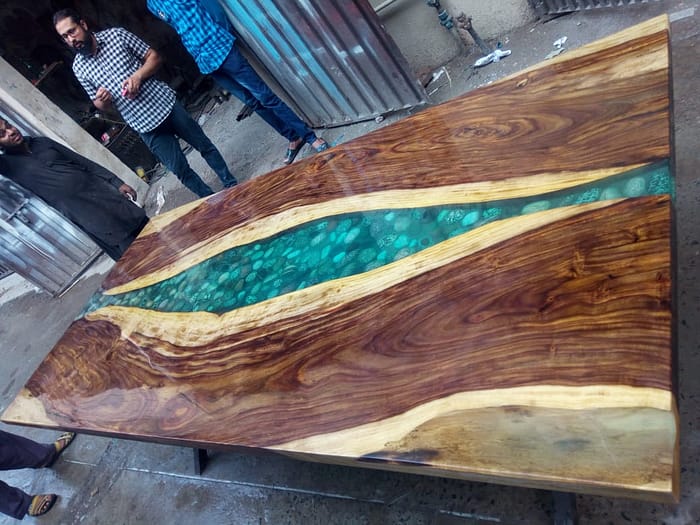 Epoxy River Table - Solid Wood and Epoxy